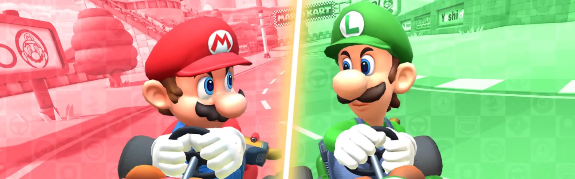 Bracia walczą w trasie Mario Kart Tour Mario vs. Luigi