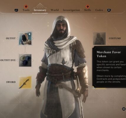 Merchant Tokens in your inventory in Assassin