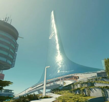 Starfield tall building in New Atlantis